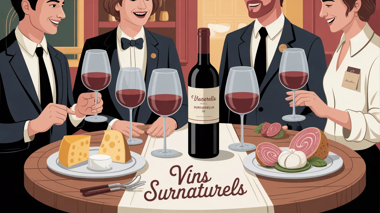 Group enjoying des vins naturels autour d'une table.